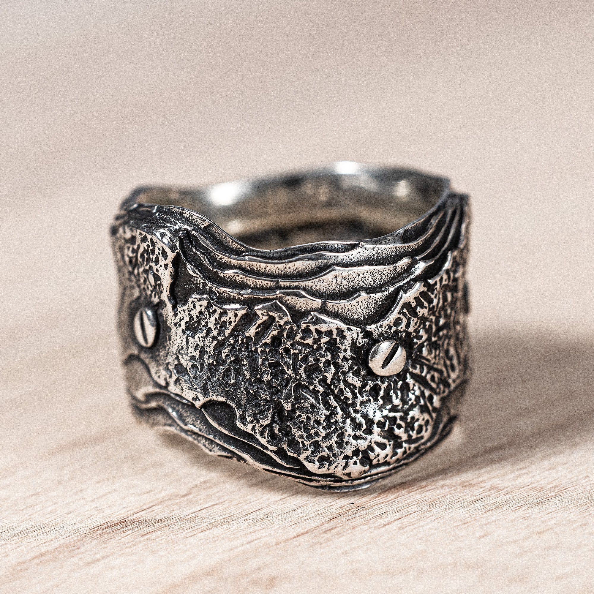 Esker Handmade Silver Ring with a Sculptural, Layered Effect