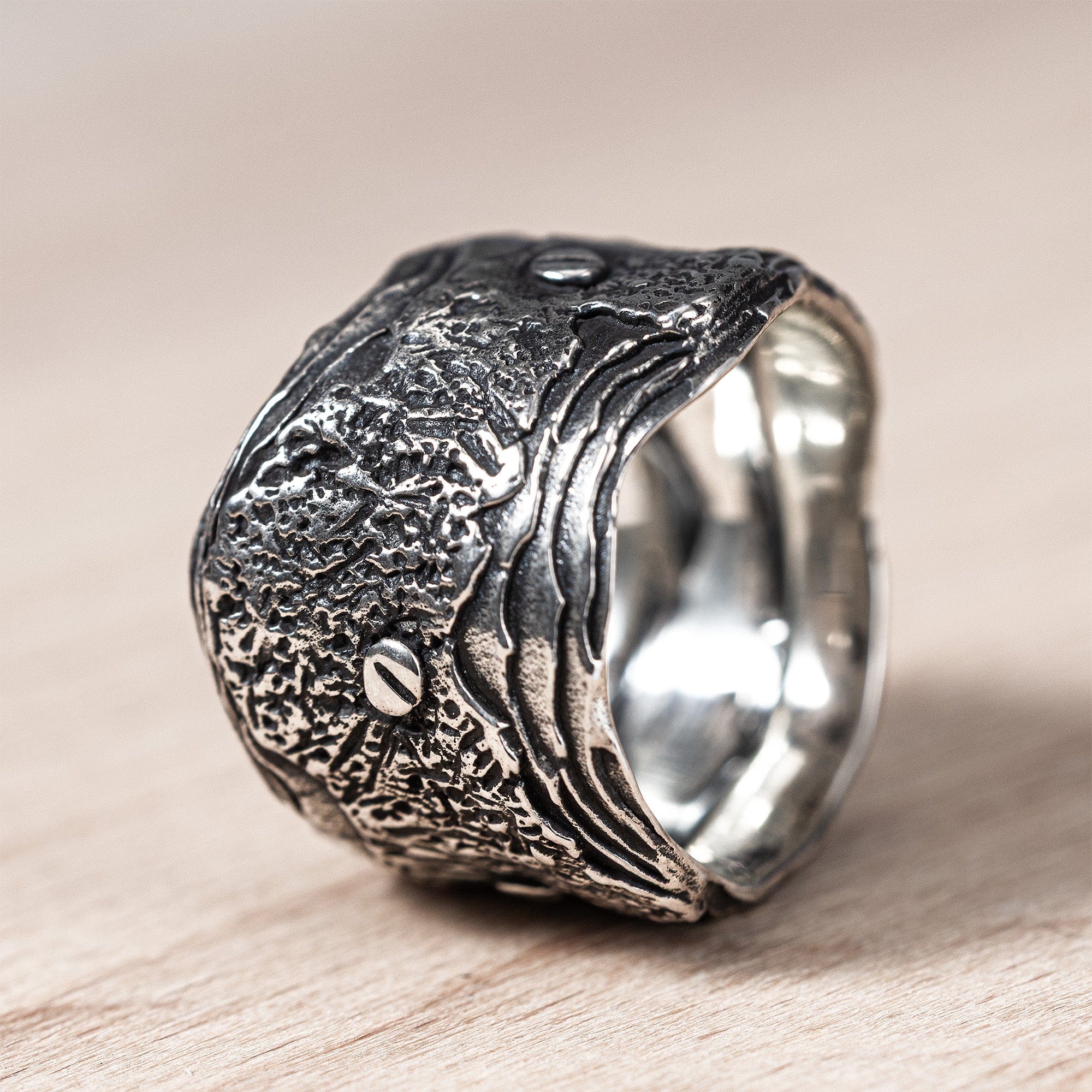 Esker Handmade Silver Ring with a Sculptural, Layered Effect