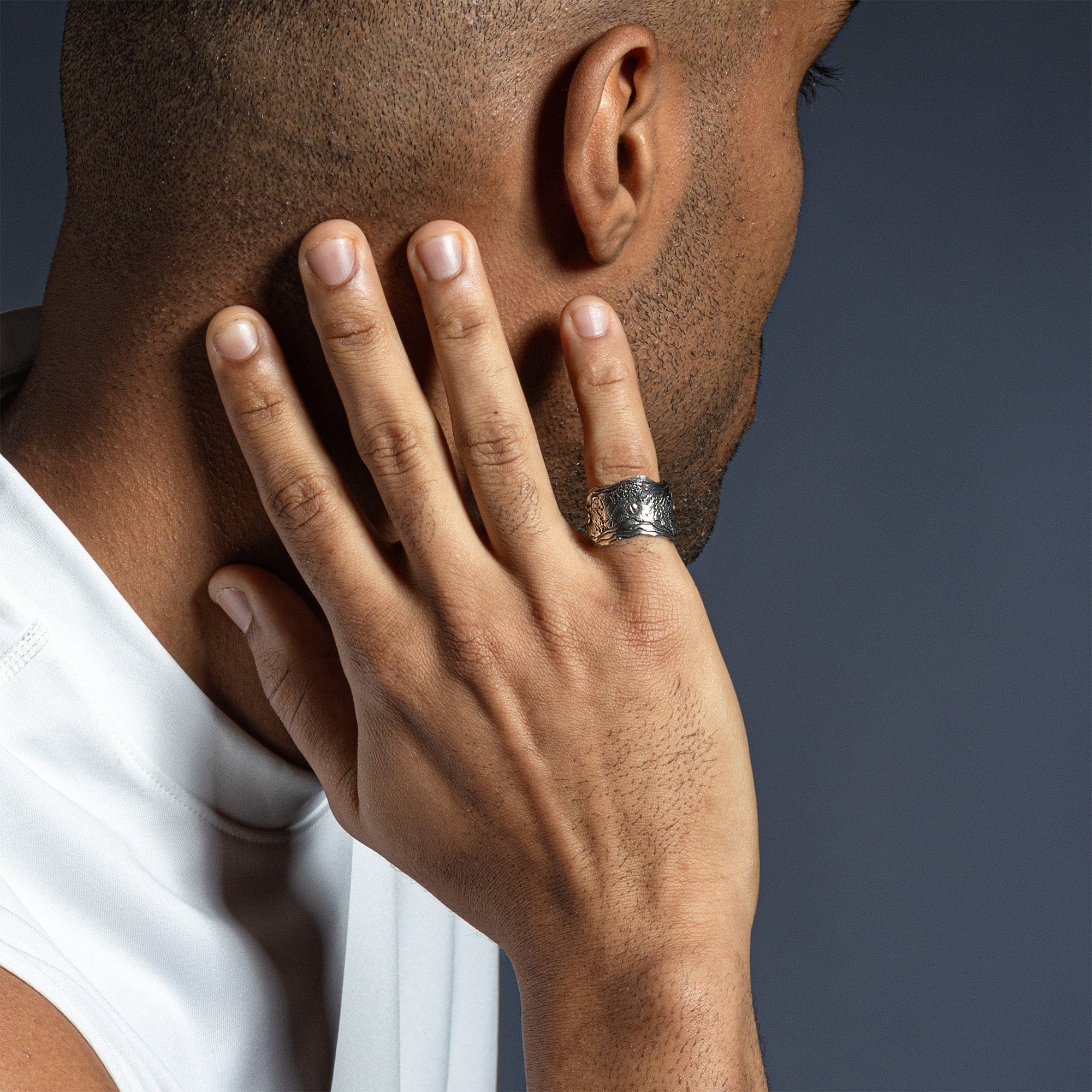 Esker Handmade Silver Ring with a Sculptural, Layered Effect