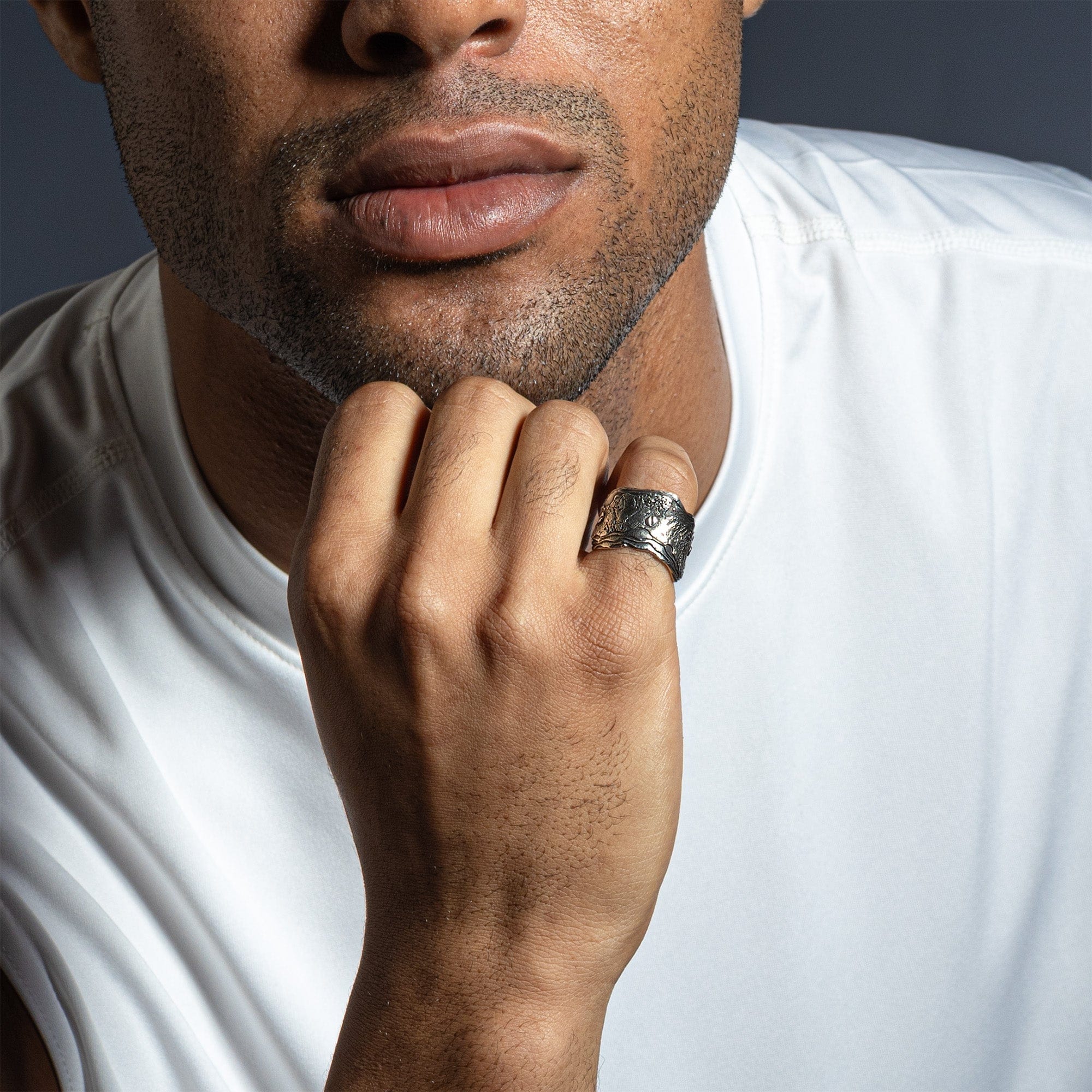 Esker Handmade Silver Ring with a Sculptural, Layered Effect