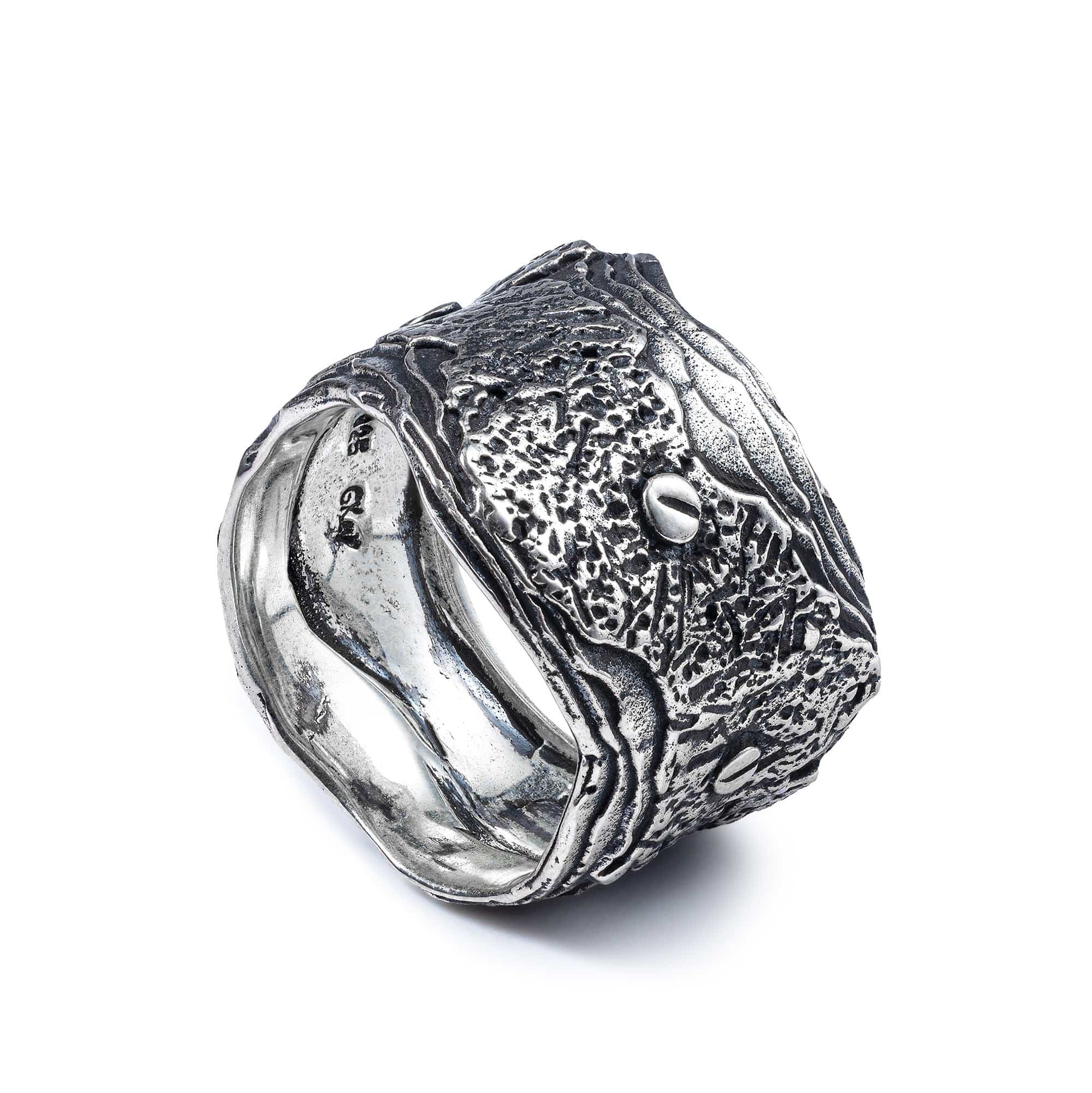 Esker Handmade Silver Ring with a Sculptural, Layered Effect