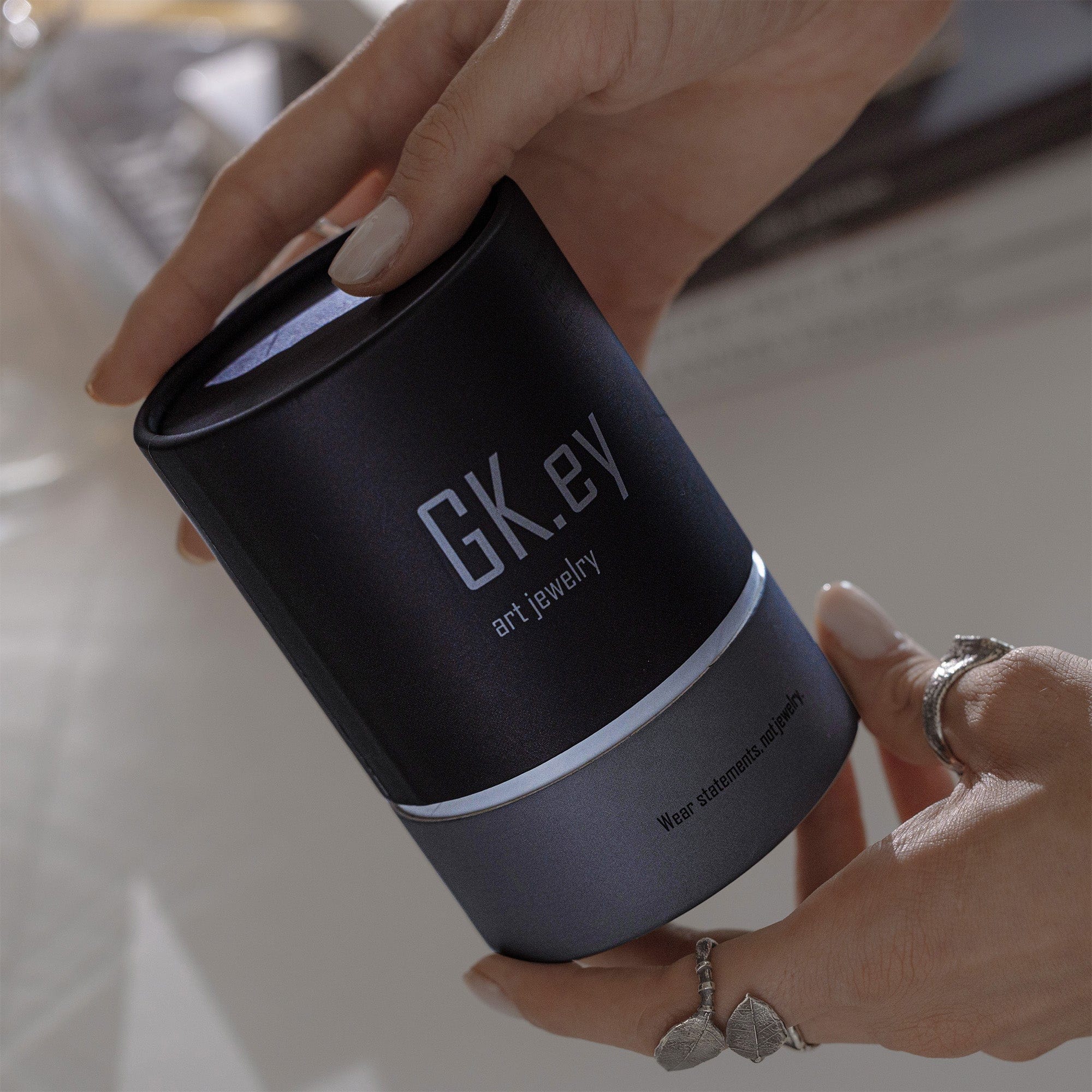 Riven Handcrafted Silver Band with Natural, Rugged Surface