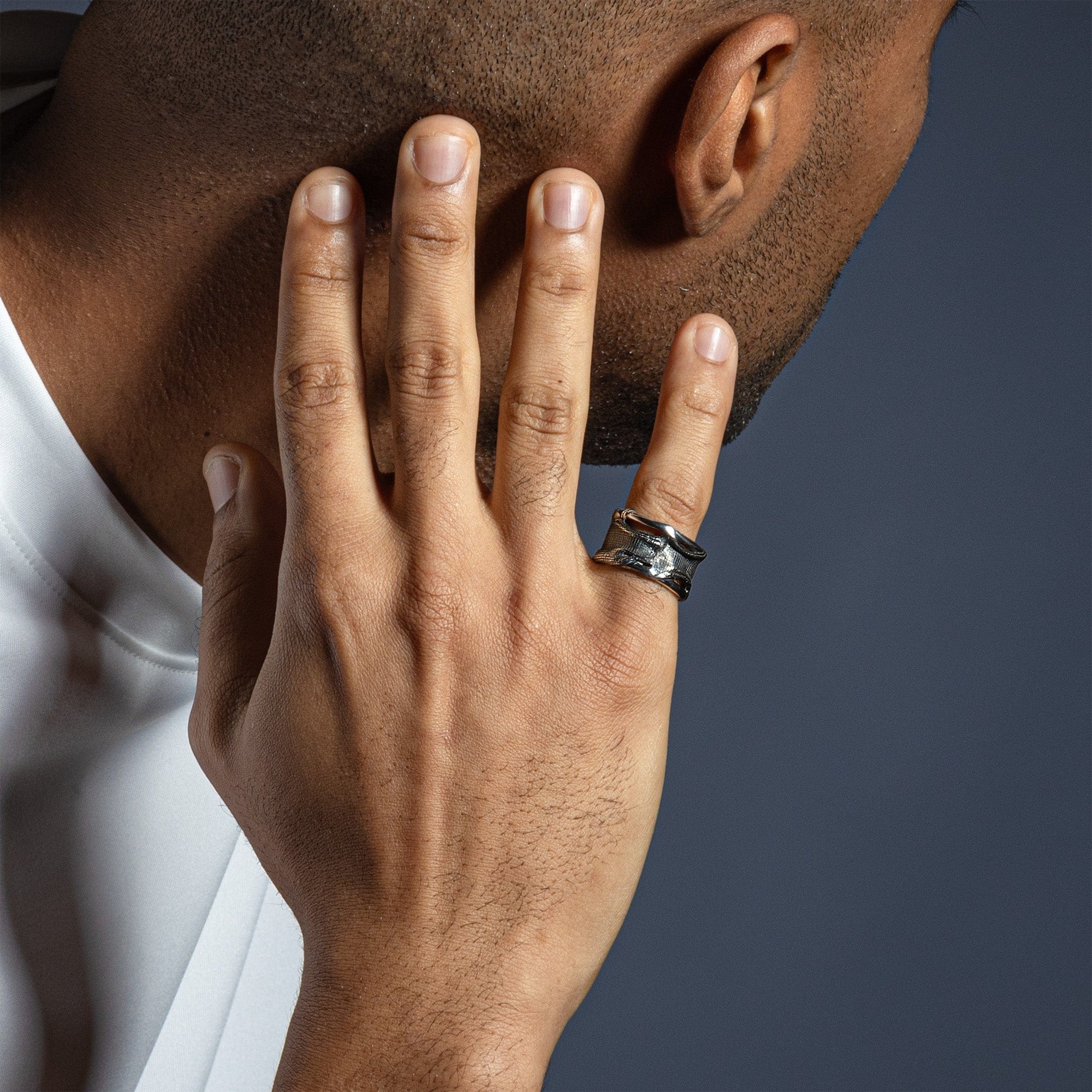 Tharn Sterling Silver Ring with Layered, Wrapped Texture